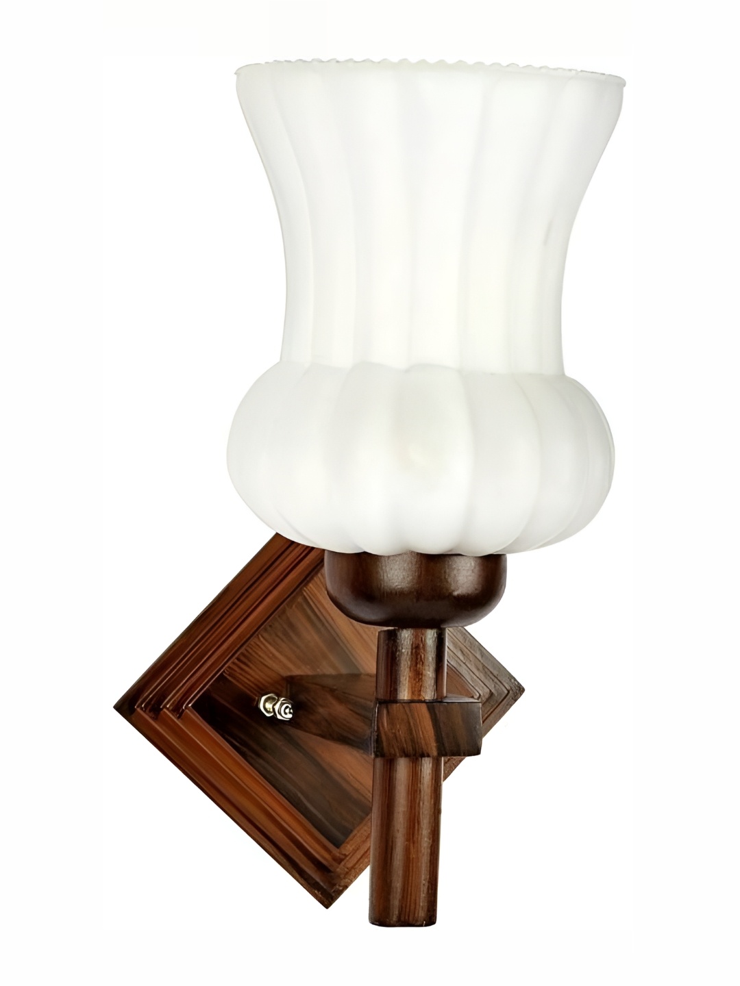 

1ST TIME White & Brown Glass Abstract Shaped Contemporary Wall Lamp