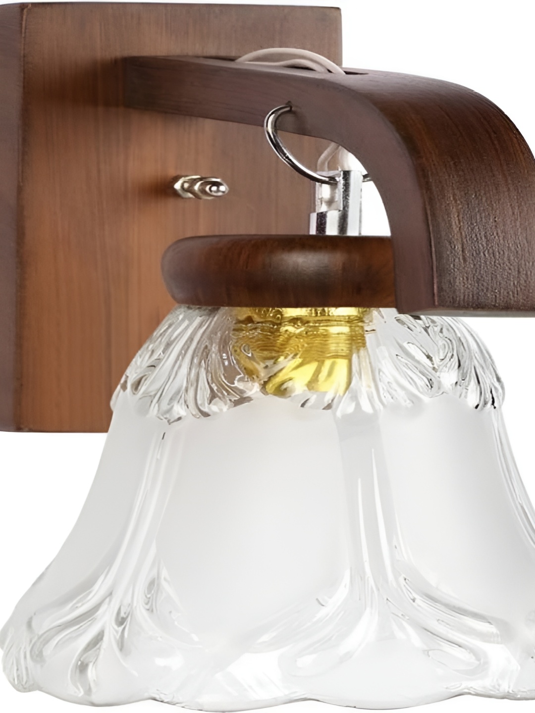 

1ST TIME Transparent & Brown Glass Bell Shaped Wall Lamp