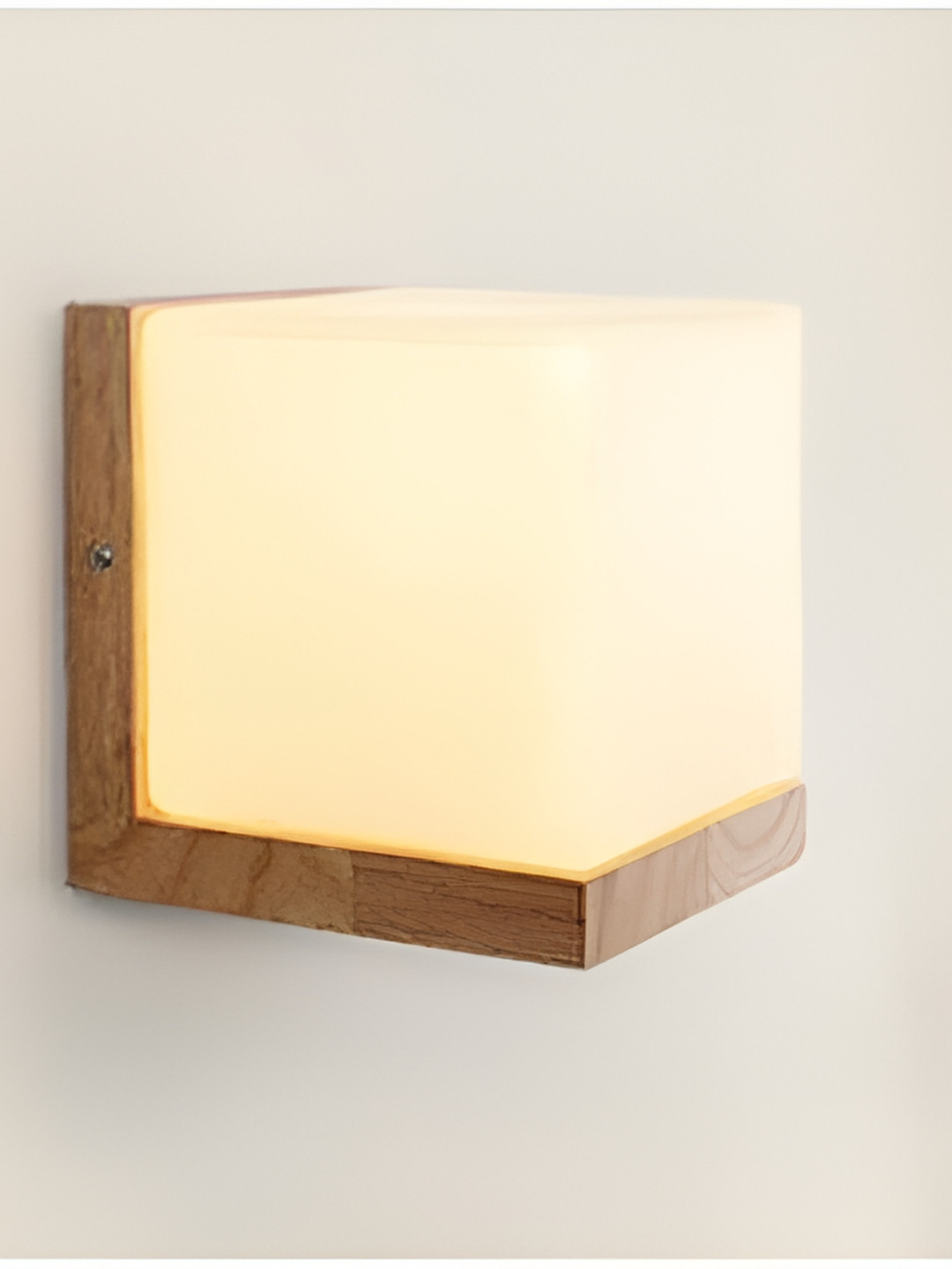 

1ST TIME White & Brown Glass Contemporary Wall Lamp