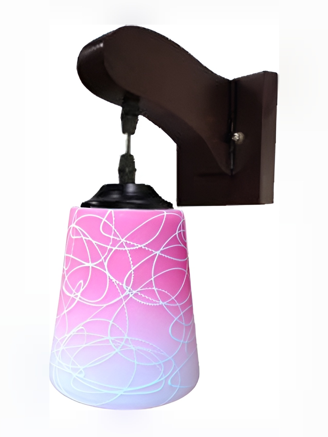 

1ST TIME Pink & Blue Printed Glass Bell Shaped Contemporary Wall Lamp