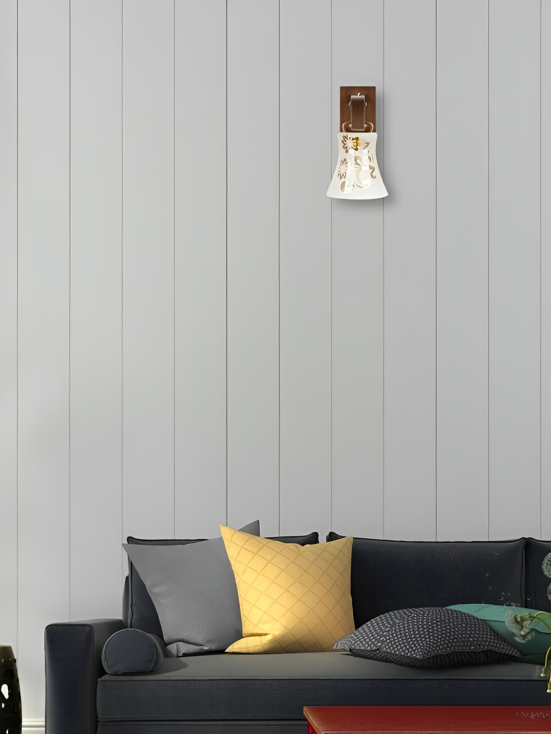 

1ST TIME Transparent Printed Glass Traditional Abstract Shaped Shaped Wall Lamp