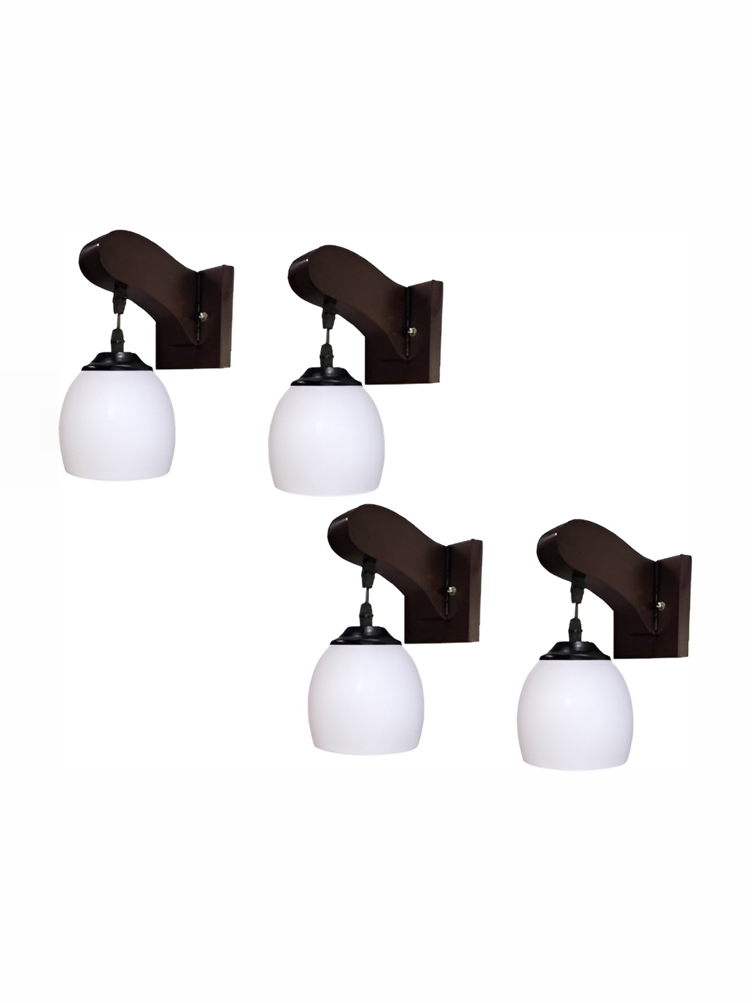 

1ST TIME White 4 Pieces Glass Bell Shaped Contemporary Wall Lamp