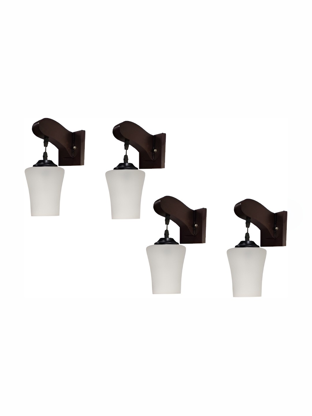 

1ST TIME White & Black 4 Pieces Glass Contemporary Wall Lamp