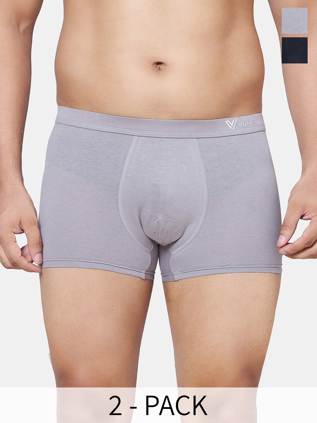 

PLUMBURY Pack of 2 Trunks MB/SPANTY617BL/GRS, Grey