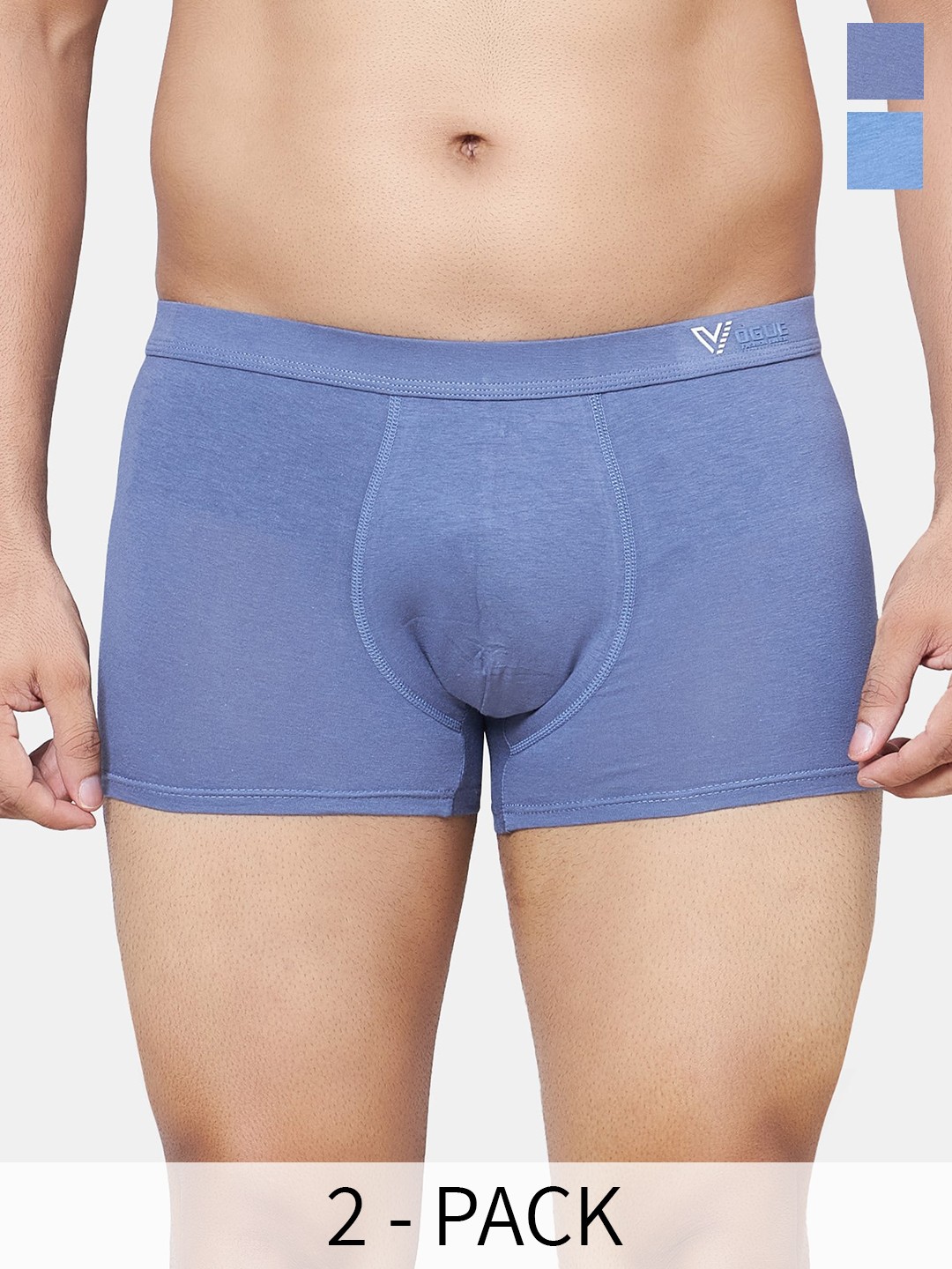 

PLUMBURY Pack of 2 Trunks MB/SPANTY617DBLUE/BLUES, Blue