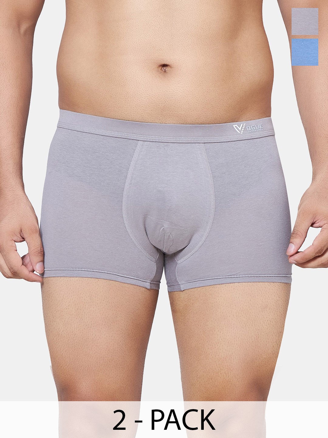 

PLUMBURY Pack of 2 Trunks MB/SPANTY617GR/BLUES, Grey