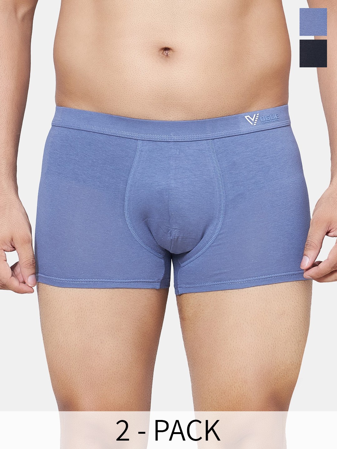 

PLUMBURY Pack of 2 Trunks MB/SPANTY617DBLUE/BLS, Blue