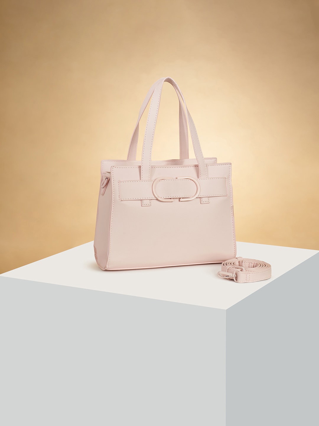 

Forever Glam by Pantaloons Structured Shoulder Bag, Pink