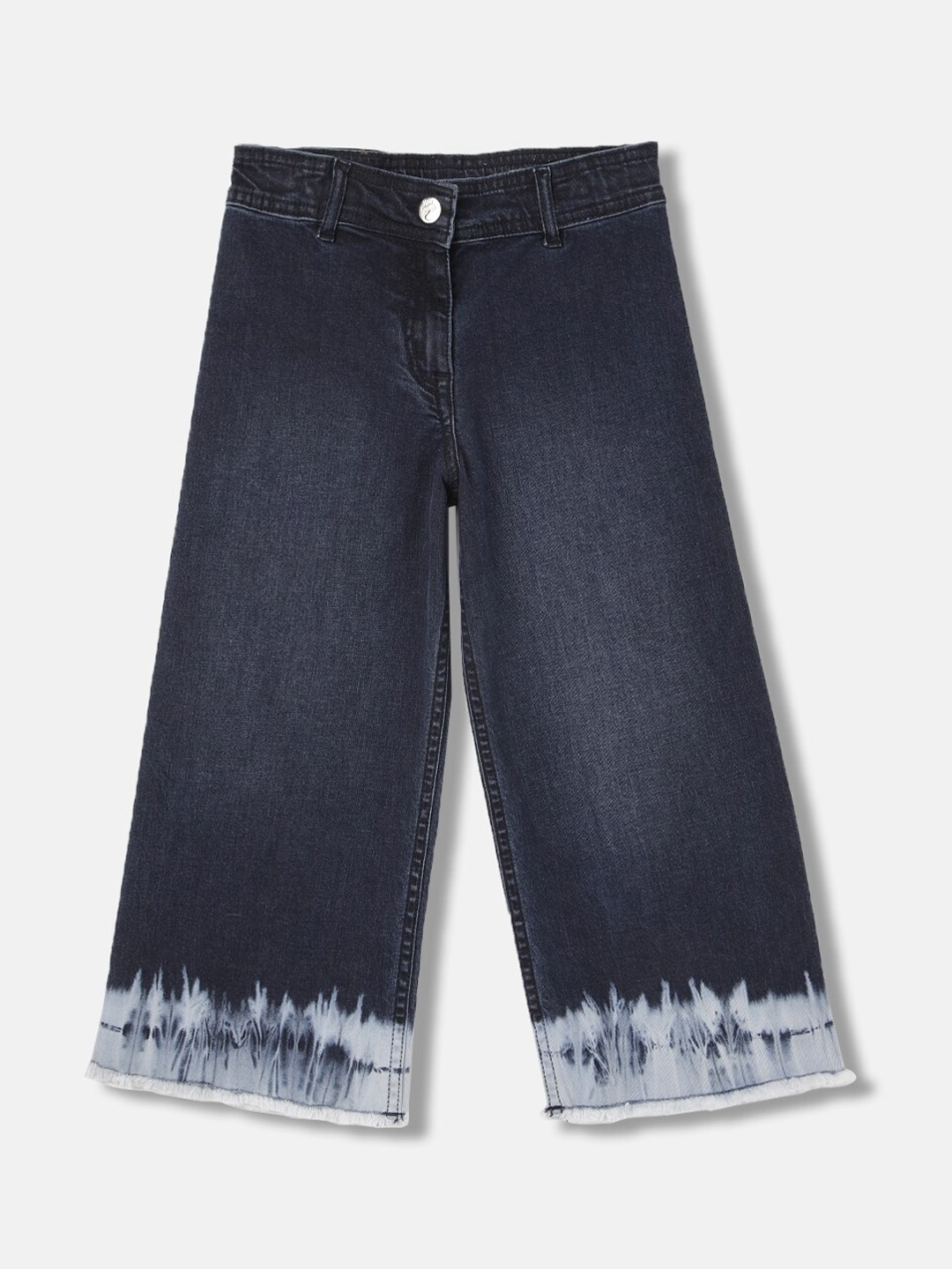 

Blue Giraffe Girls Mid Rise Flared Low Distress Light Fade Stretchable Jeans