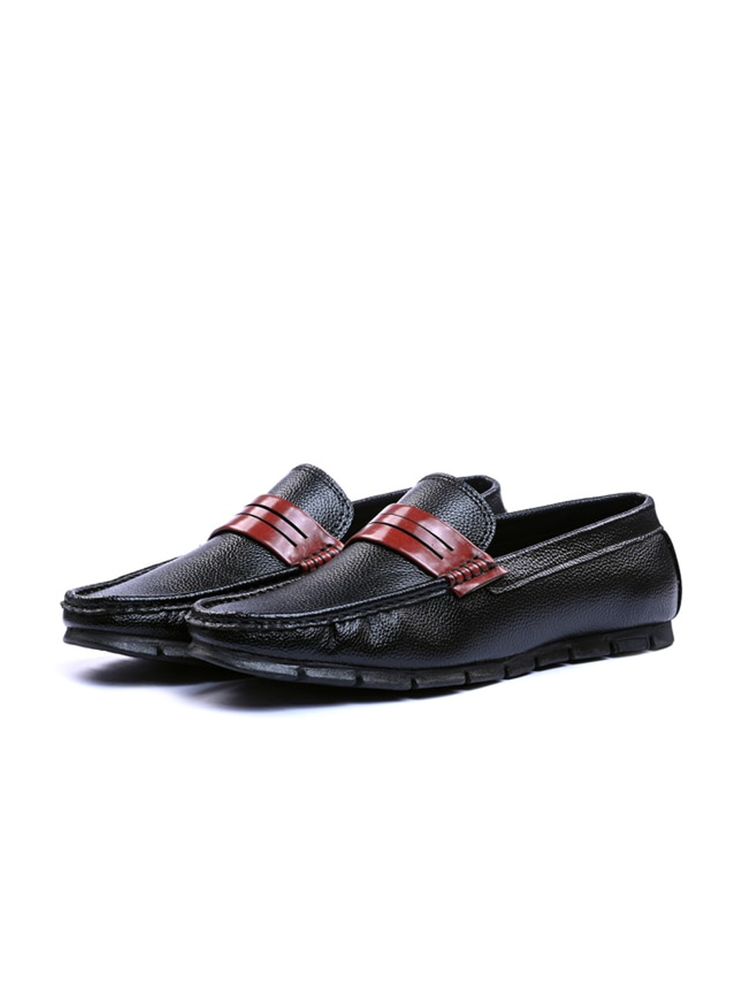 

ITALIAN ELEGANZA Men Round Toe Lightweight Loafers, Brown