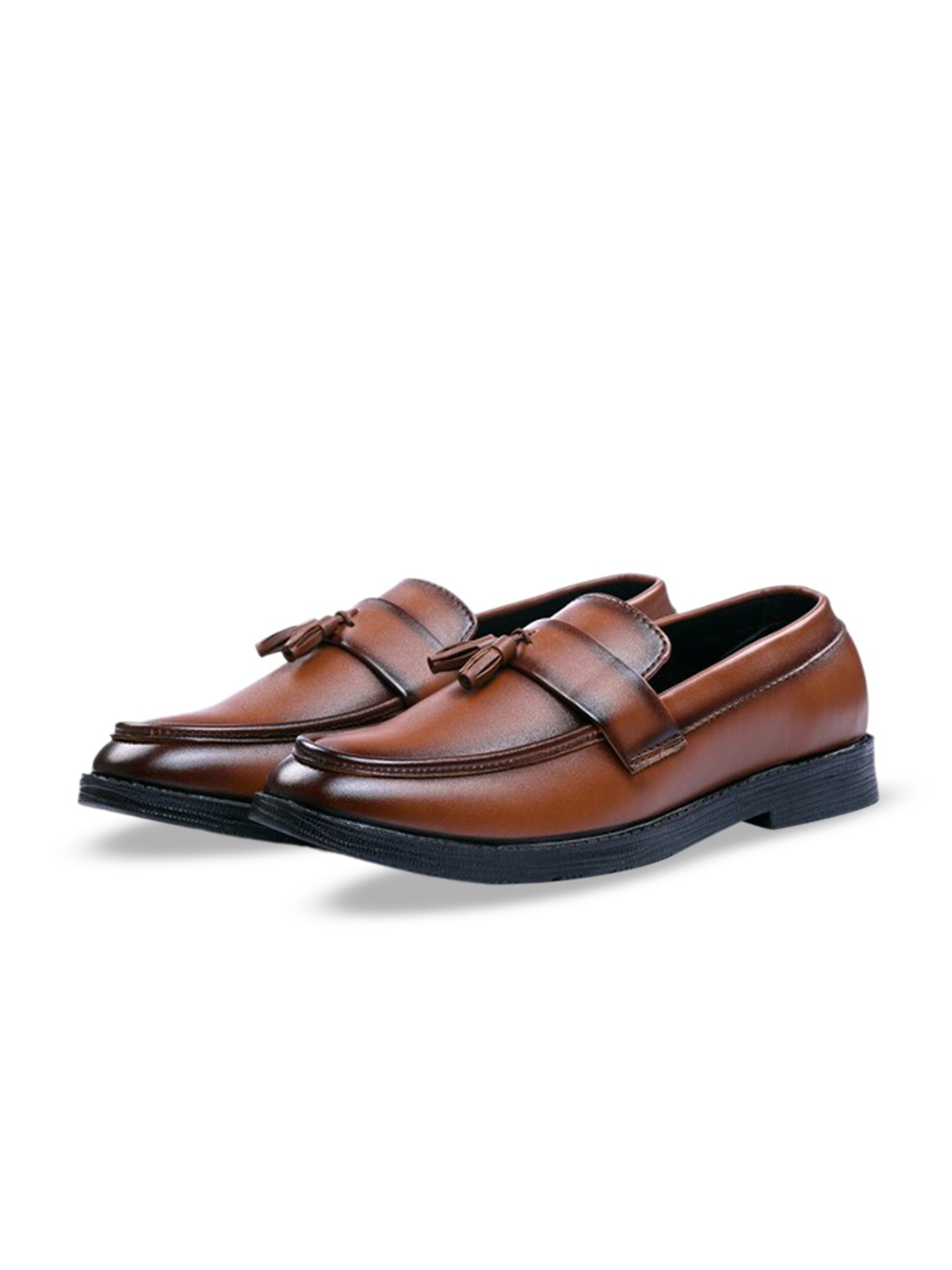 

ITALIAN ELEGANZA Men Round Toe Lightweight Loafers, Brown