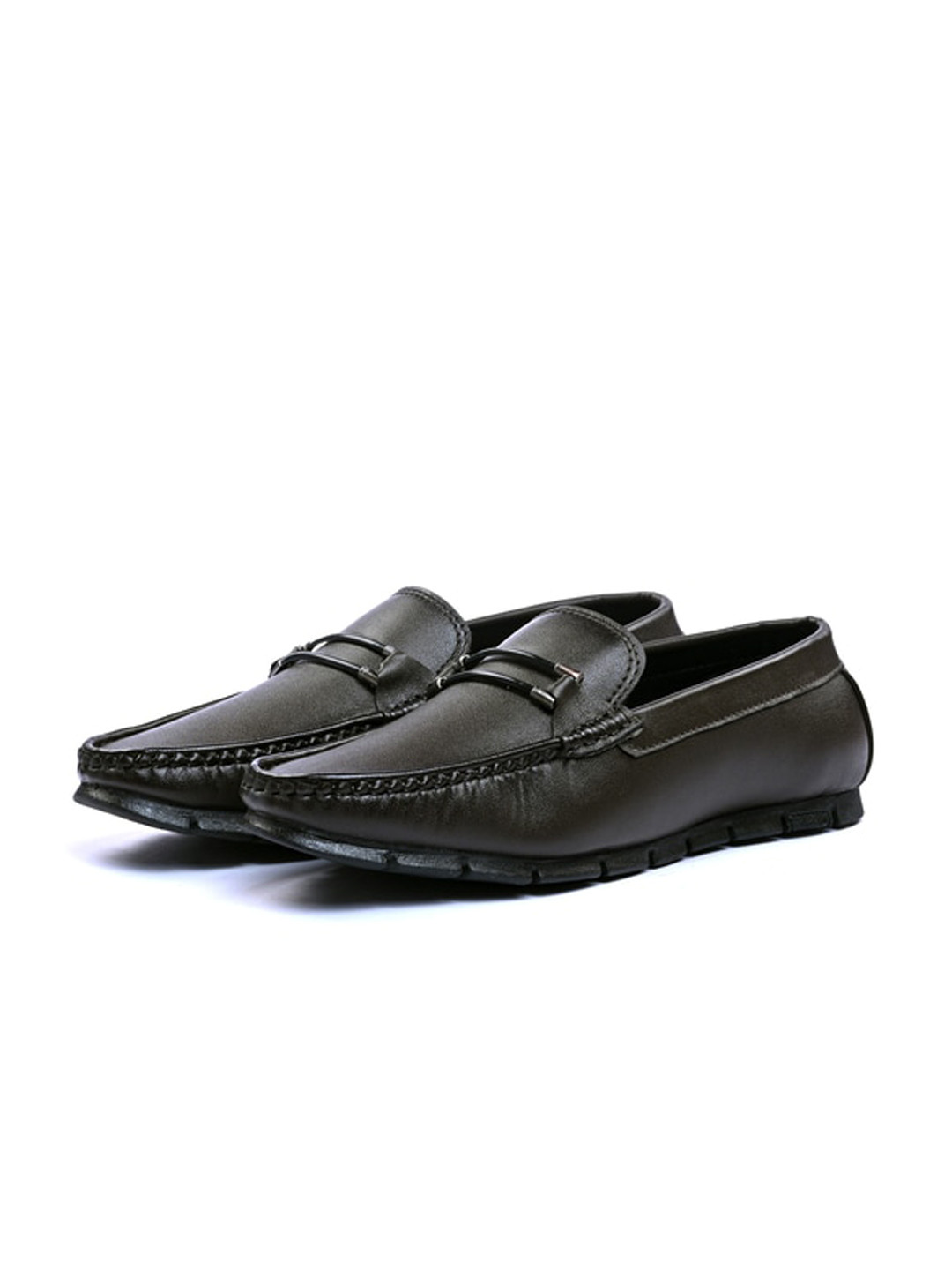 

ITALIAN ELEGANZA Men Round Toe Lightweight Loafers, Black