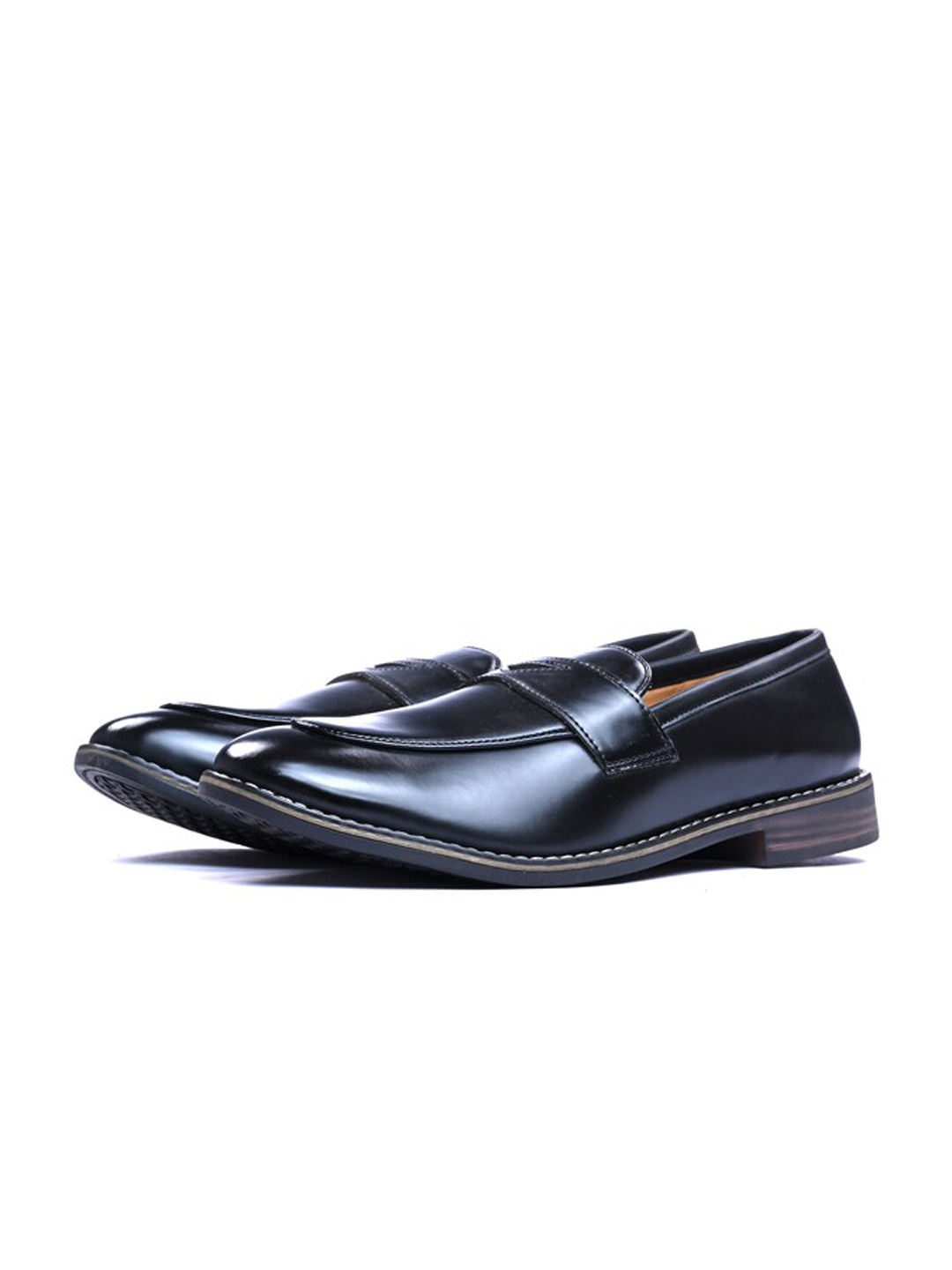 

ITALIAN ELEGANZA Men Round Toe Lightweight Loafers, Black