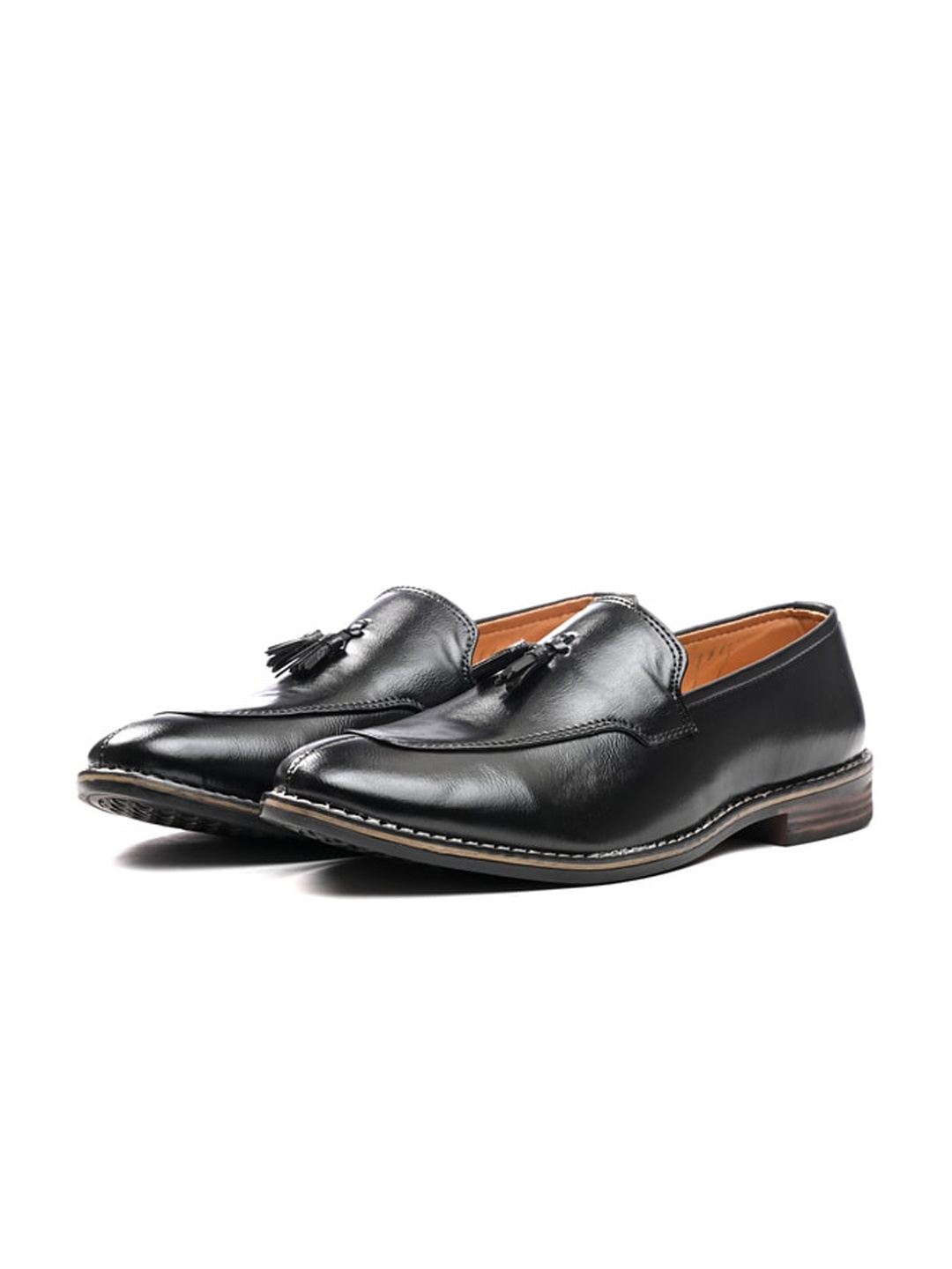 

ITALIAN ELEGANZA Men Colourblocked Loafers, Black