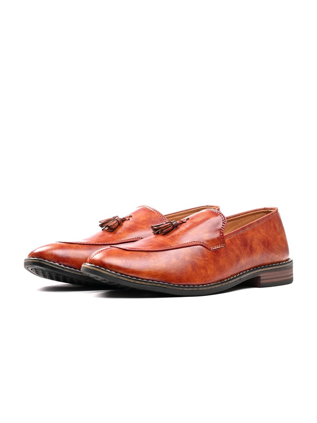 

ITALIAN ELEGANZA Men Colourblocked Fashion, Tan