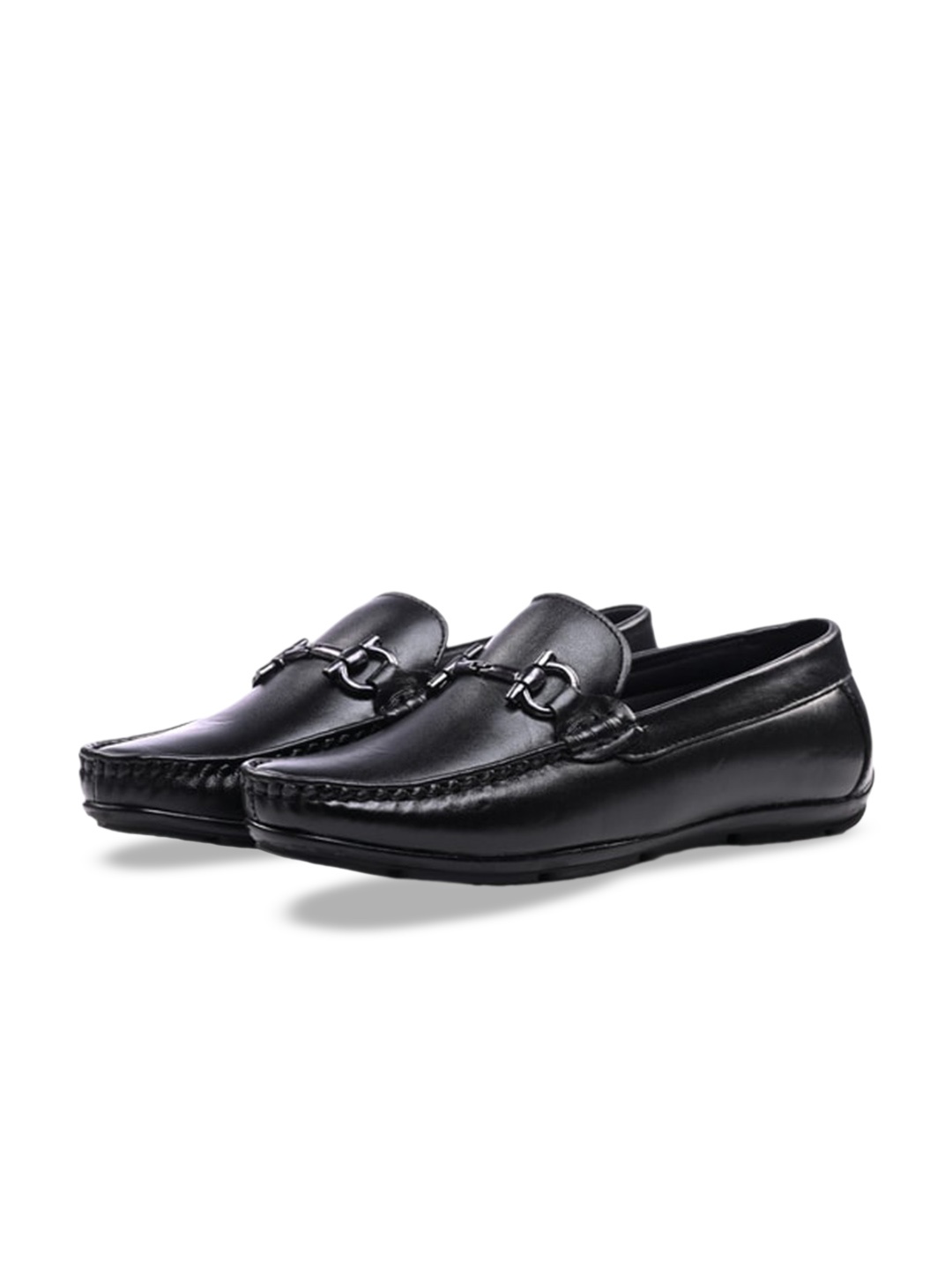 

ITALIAN ELEGANZA Men Round Toe Lightweight Loafers, Black