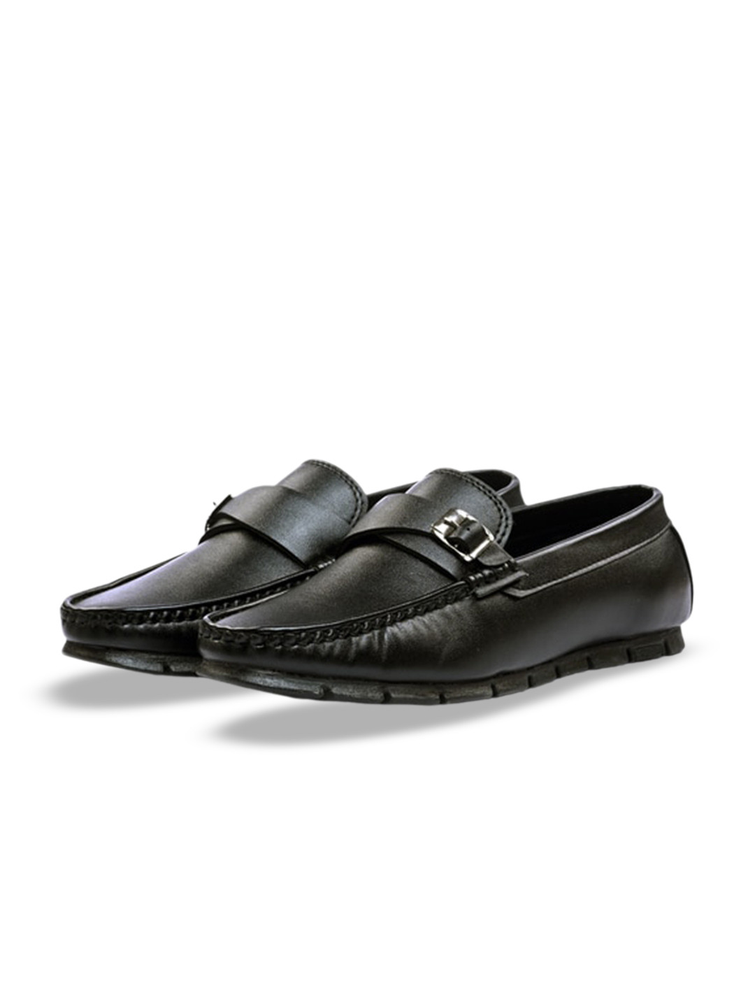

ITALIAN ELEGANZA Men Round Toe Lightweight Loafers, Black