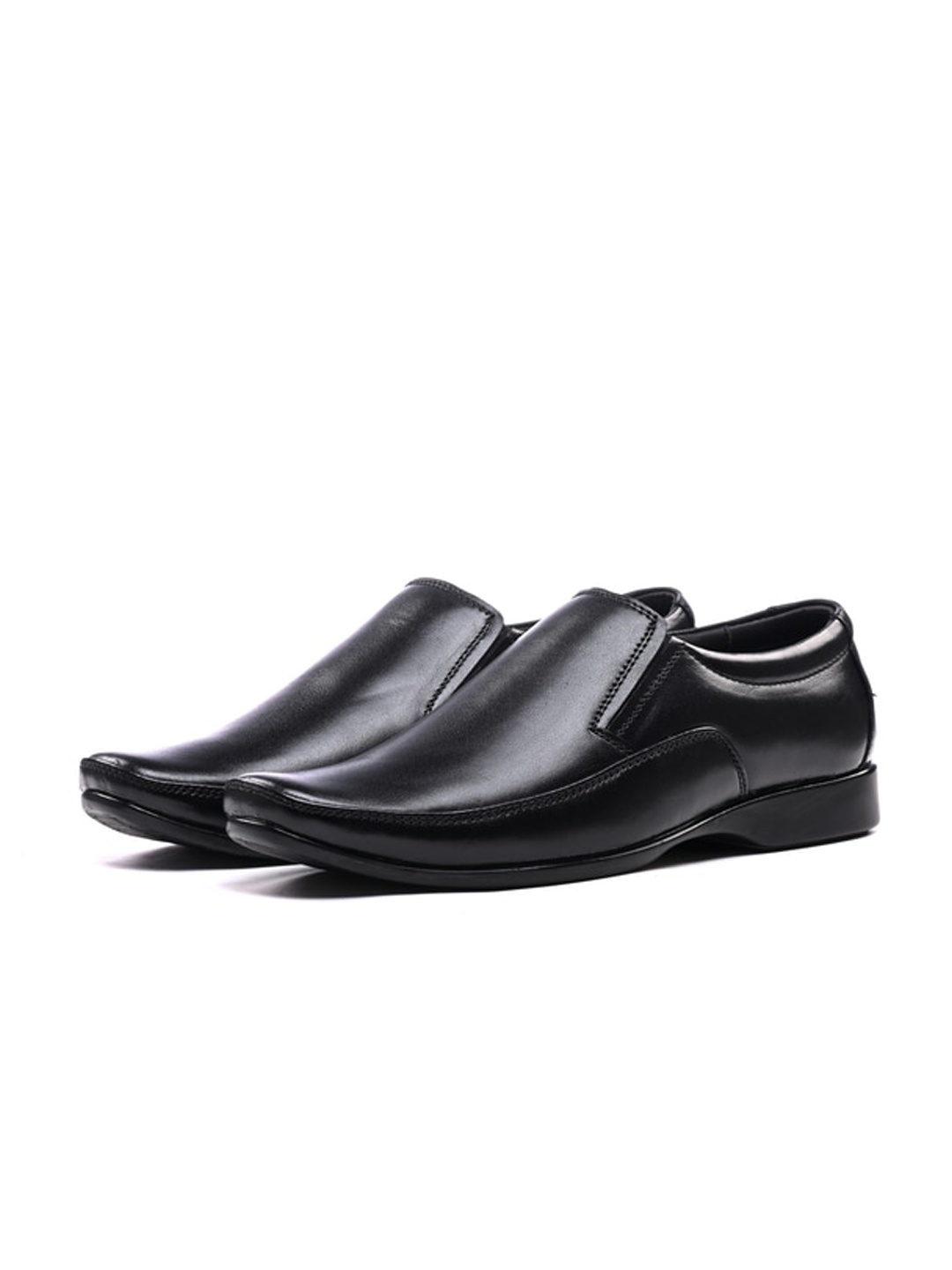 

ITALIAN ELEGANZA Men Leather Formal Slip On Shoes, Black