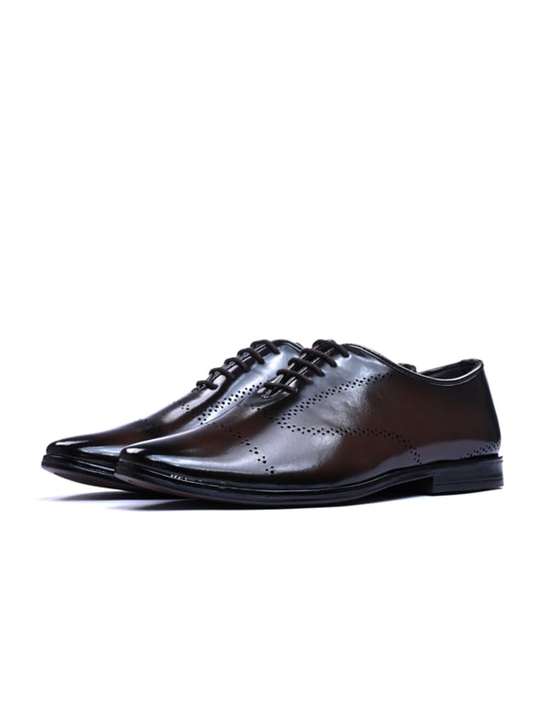 

ITALIAN ELEGANZA Men Round Toe Formal Oxfords, Black