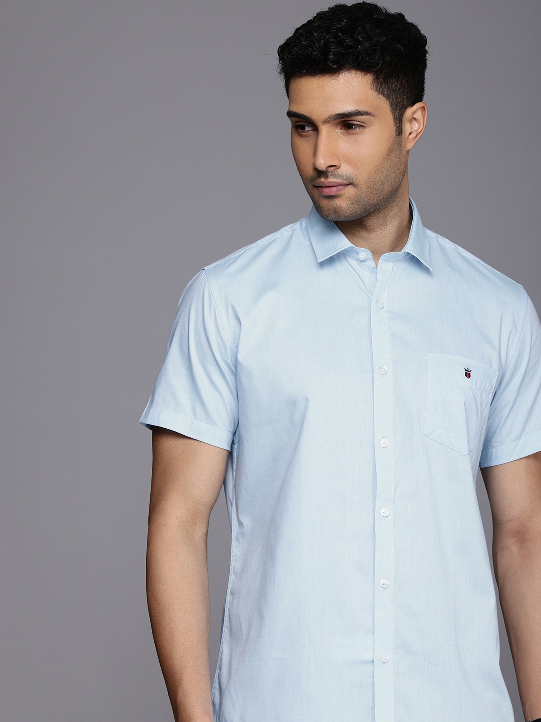 

Louis Philippe Sport Pure Cotton Slim Fit Casual Shirt, Blue