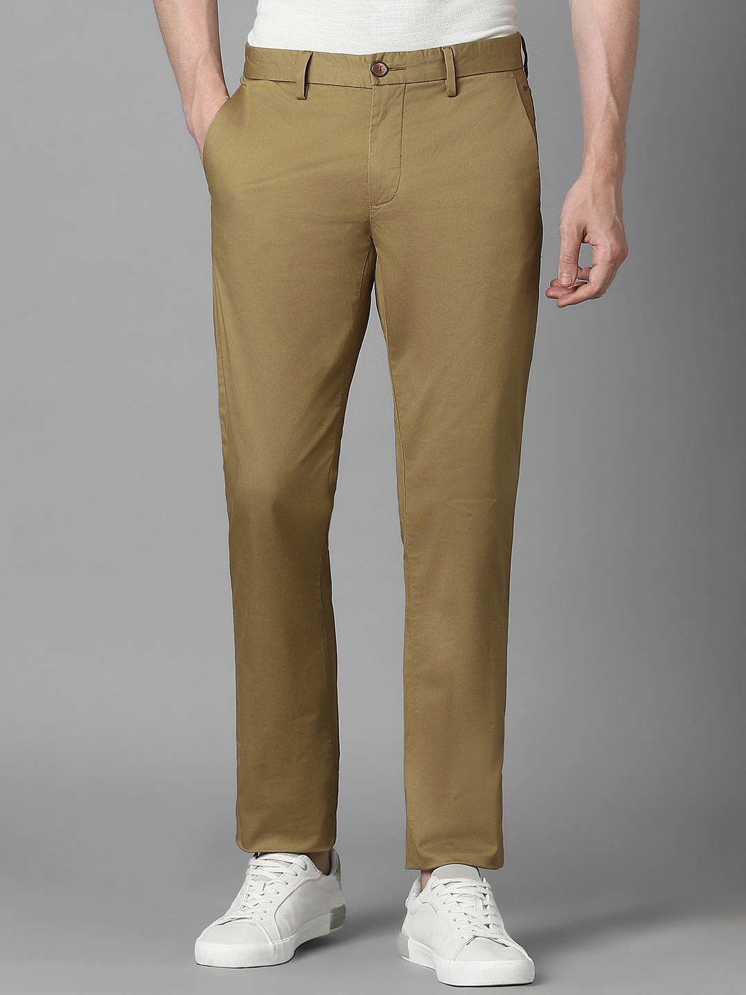 

Louis Philippe Sport Men Slim Fit Smart Casual Trousers, Khaki