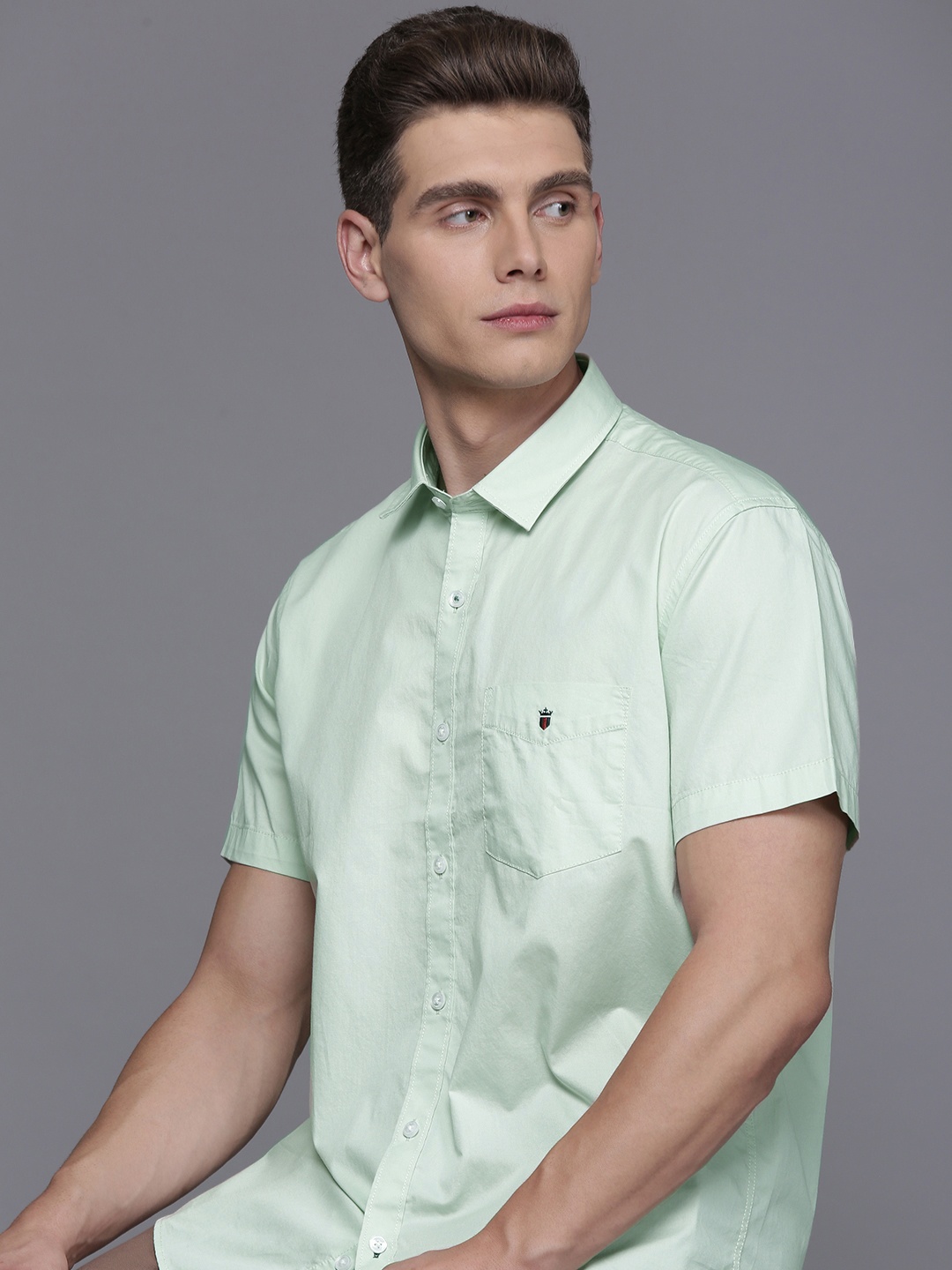 

Louis Philippe Sport Pure Cotton Slim Fit Casual Shirt, Green