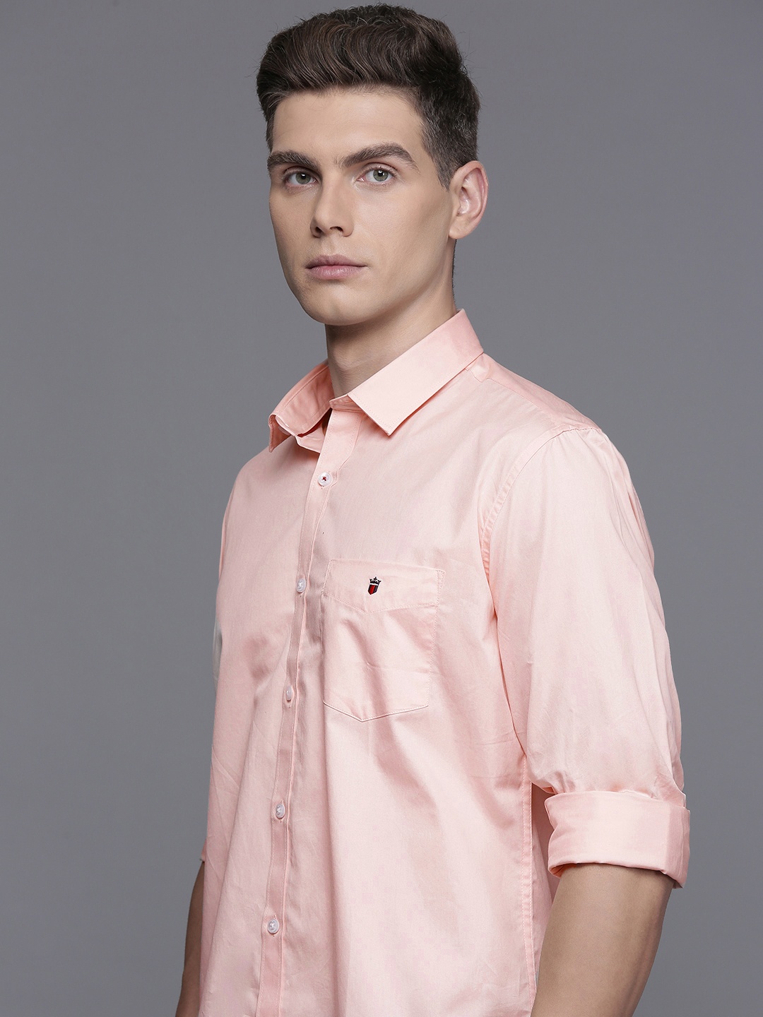 

Louis Philippe Sport Pure Cotton Slim Fit Casual Shirt, Peach