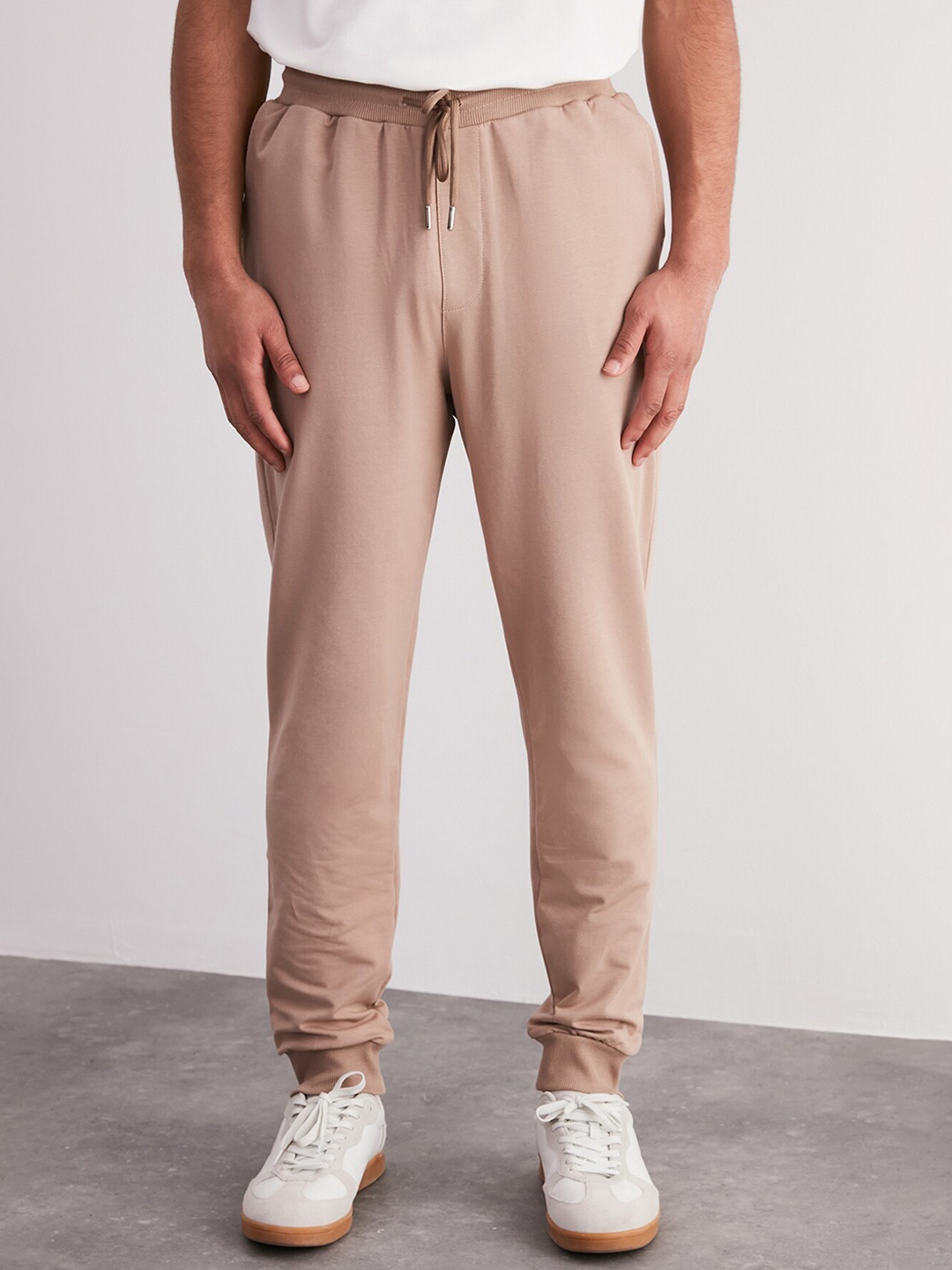 

Trendyol Men Mid Rise Track Pant, Beige