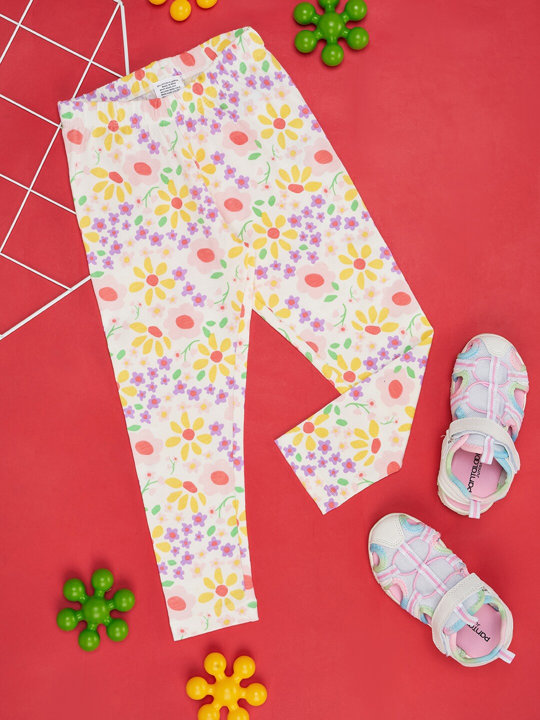 

Pantaloons Junior Girls Printed Ankle Length Leggings, White