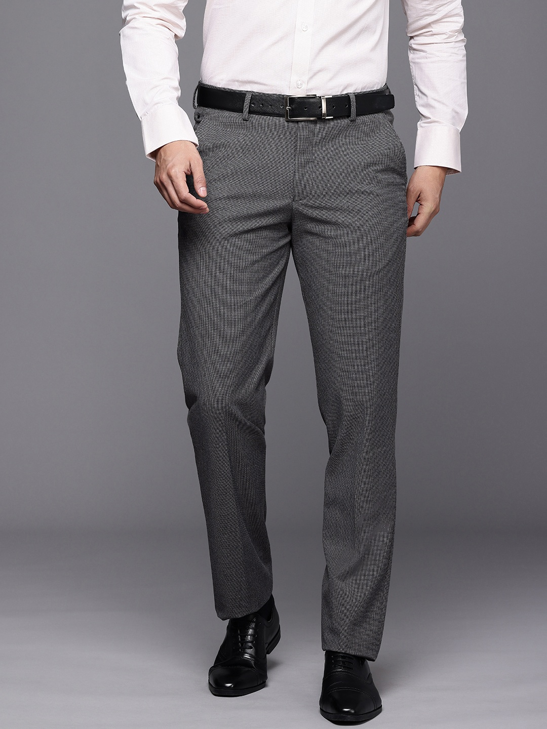 

Louis Philippe Men Slim Fit Trousers, Grey