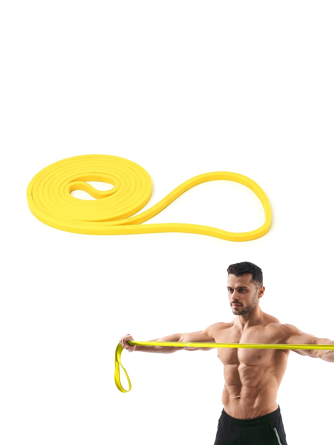 

ZEVORA Lightweight Resistance Band For Exercise & Stretching Power Band, Yellow