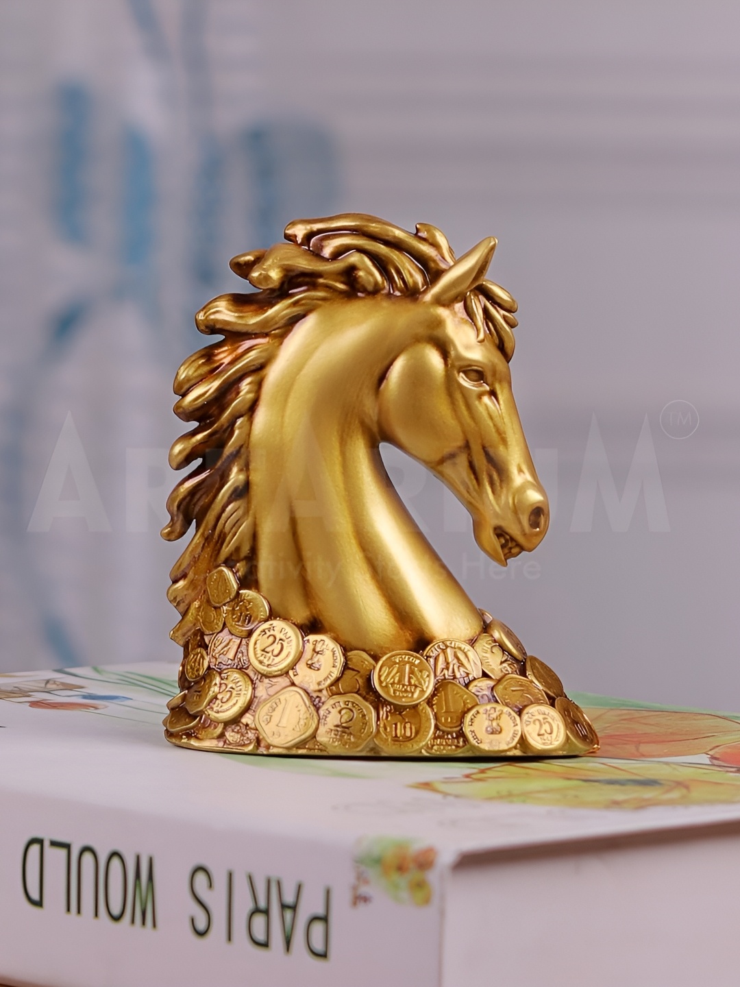 

Artarium LLP Gold-Toned Small Birds and Animals Figurine Showpiece