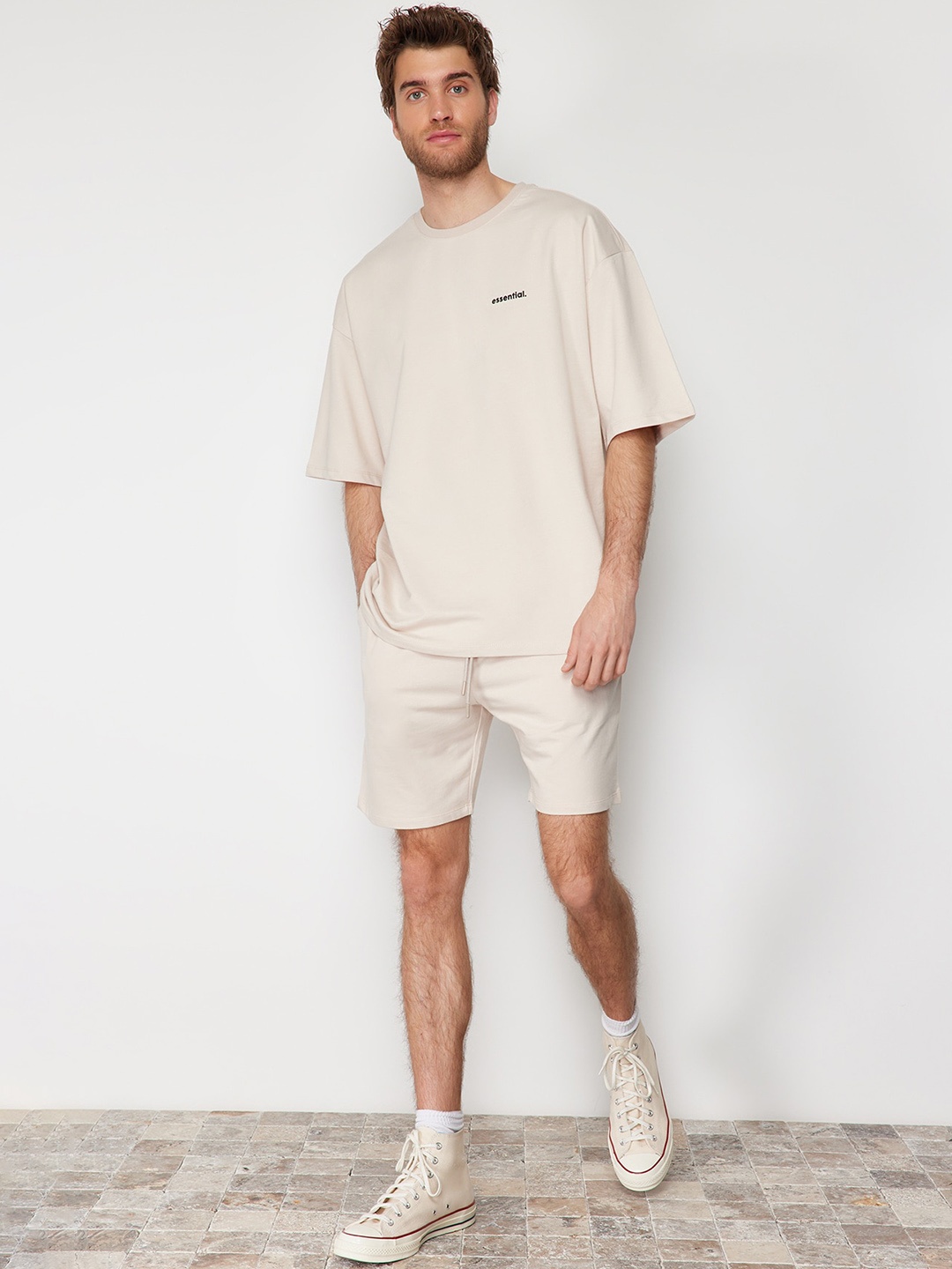 

Trendyol Pure Cotton Tracksuit, Beige