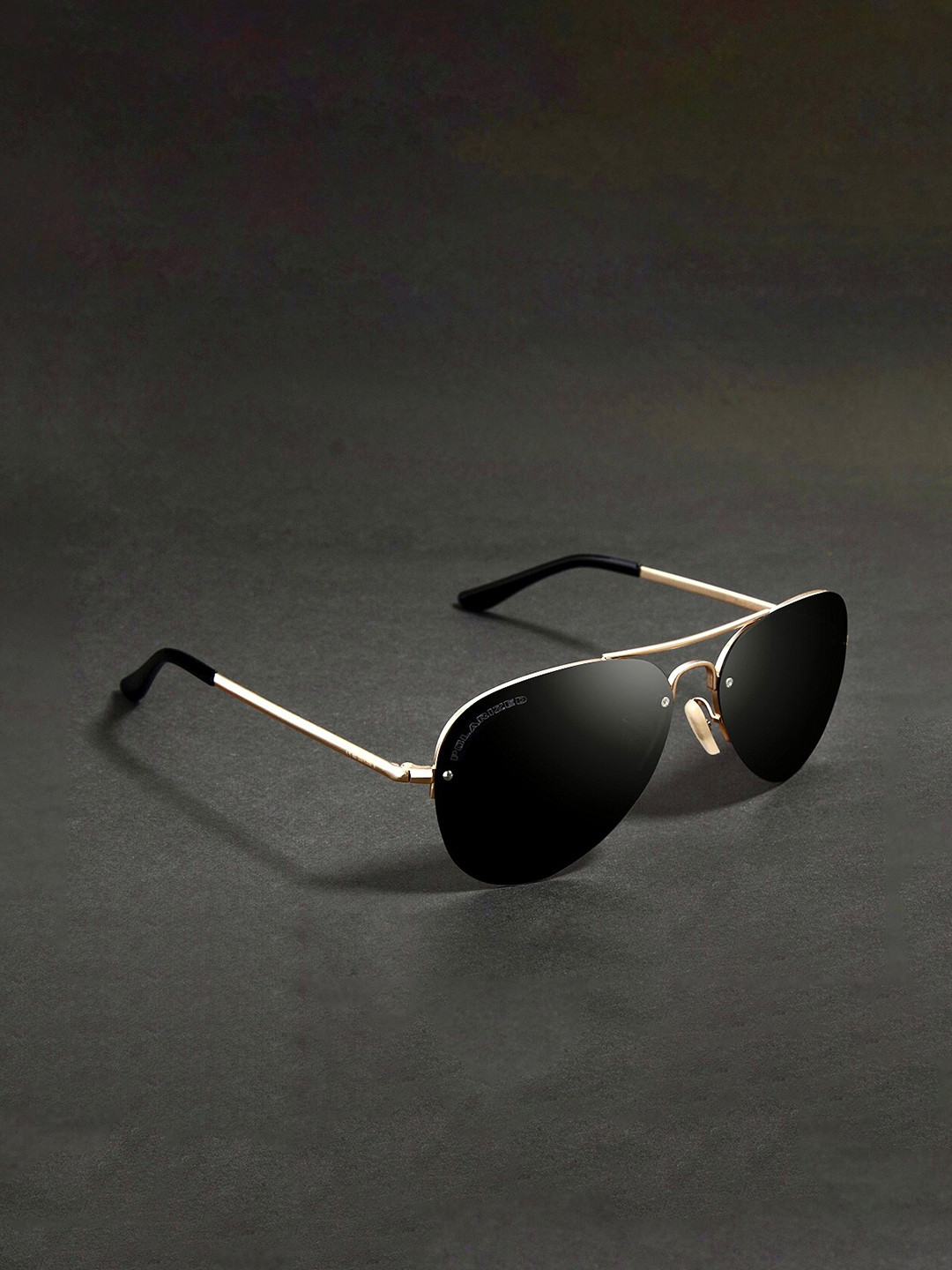 

RESIST EYEWEAR Unisex Aviator Sunglasses With Polarised & UV Protected Lens EVA GF BLACK1, Black