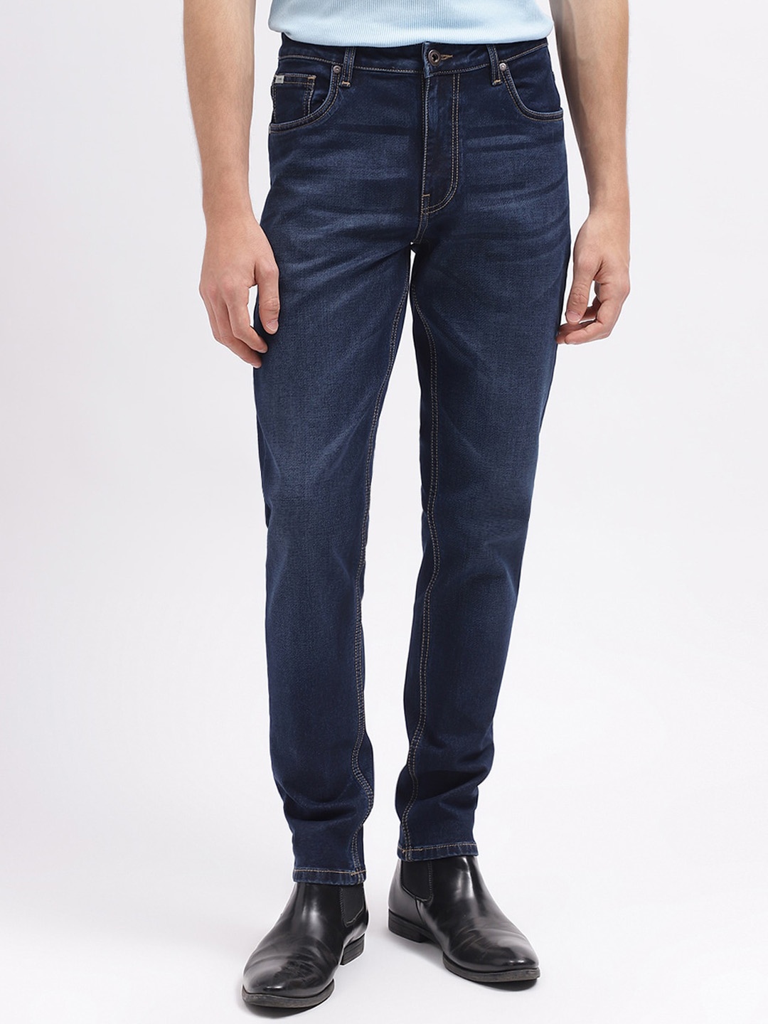 

LINDBERGH Men Slim Fit Light Fade Stretchable Jeans, Blue