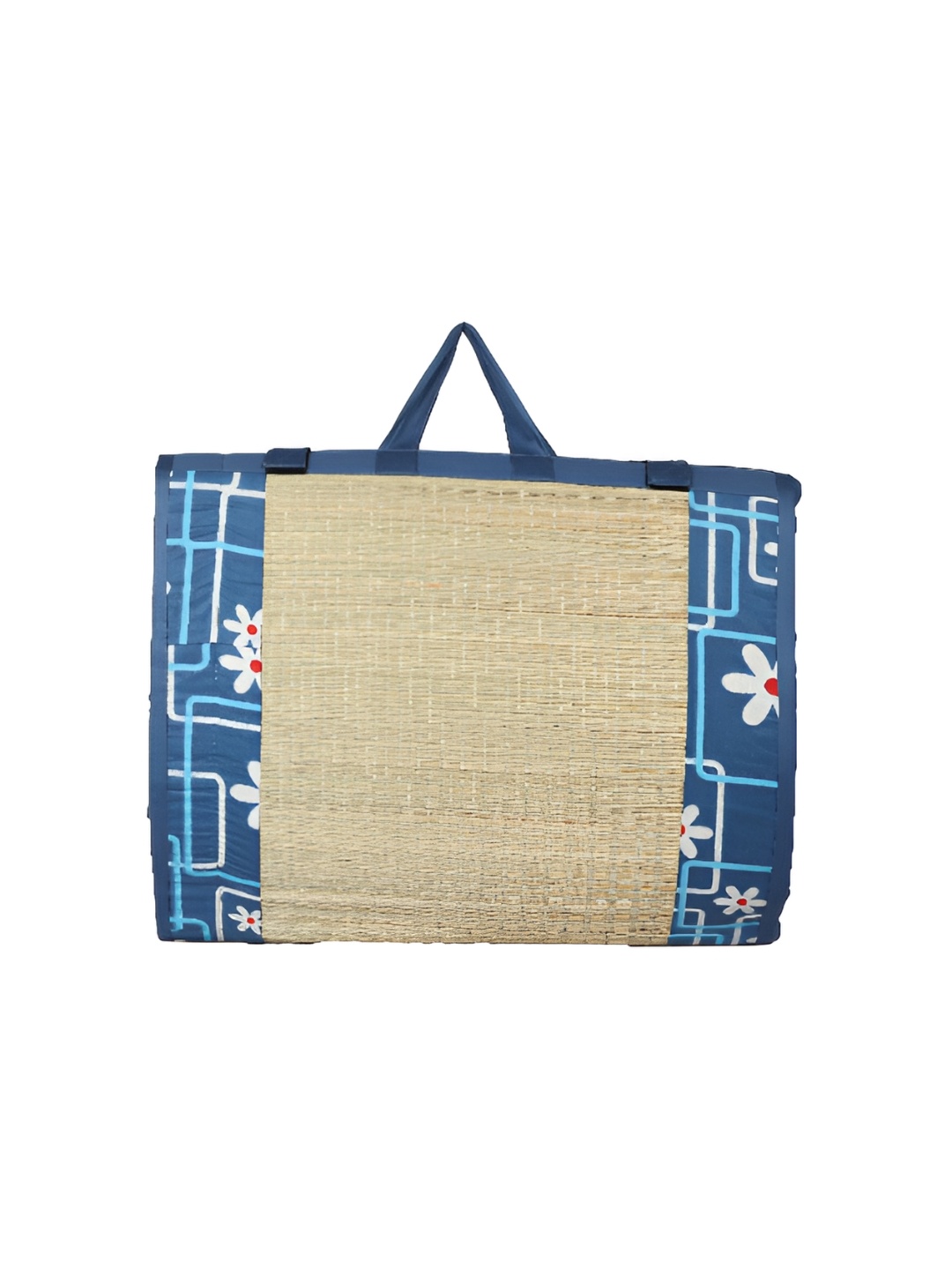 

KALA DARSHAN CRAFTS BAZAR Blue Floral Printed Traditional Carpet