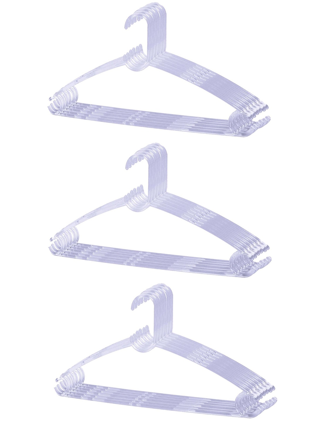 

Kuber Industries Transparent 18 Pcs Durable Hanger