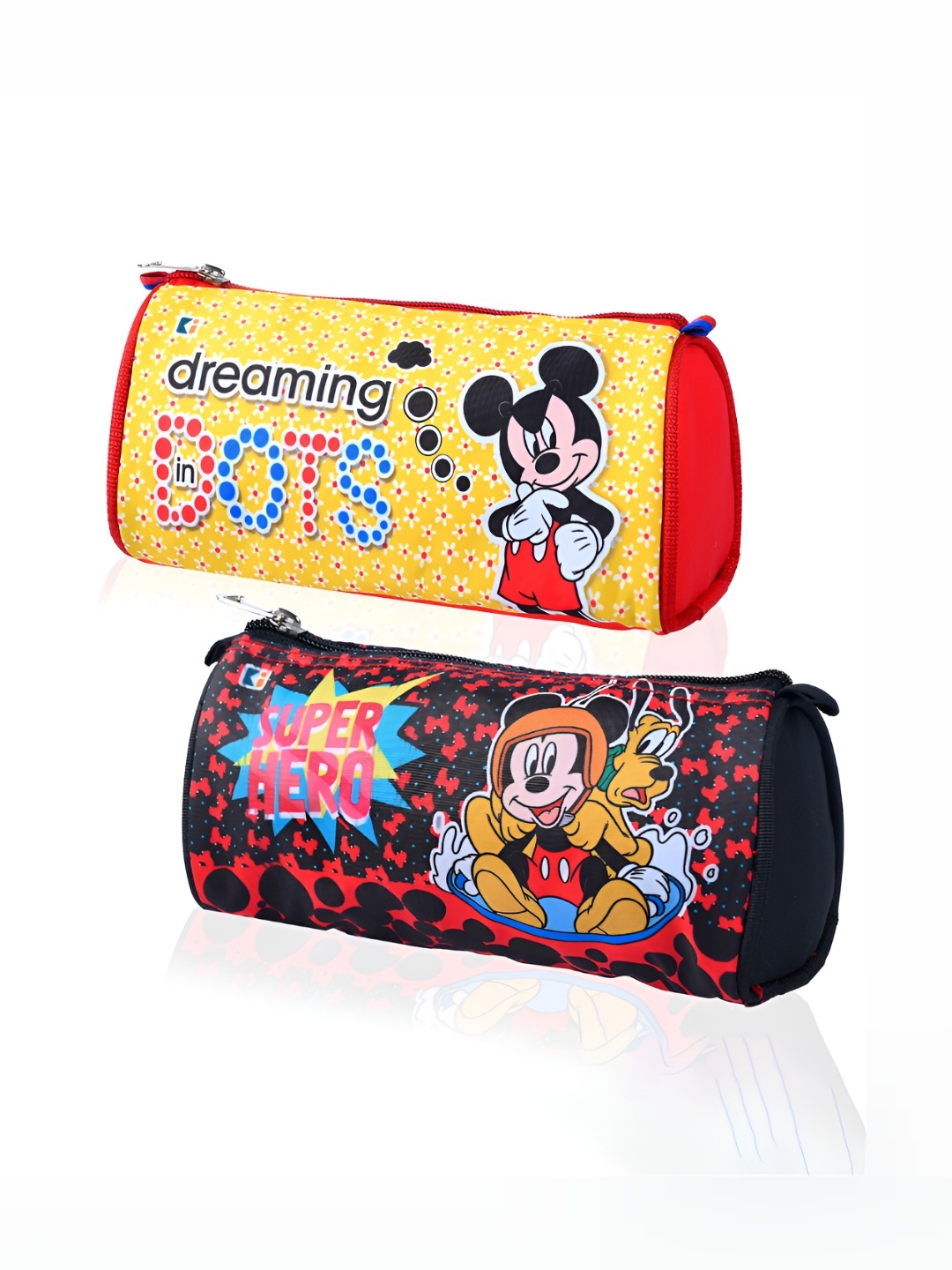 

Kuber Industries Kids Pack Of 2 Disney Printed Pencil Pouch, Yellow