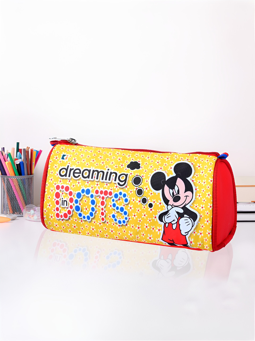 

Kuber Industries Kids Disney Mickey Mouse Printed Pencil Pouches, Yellow