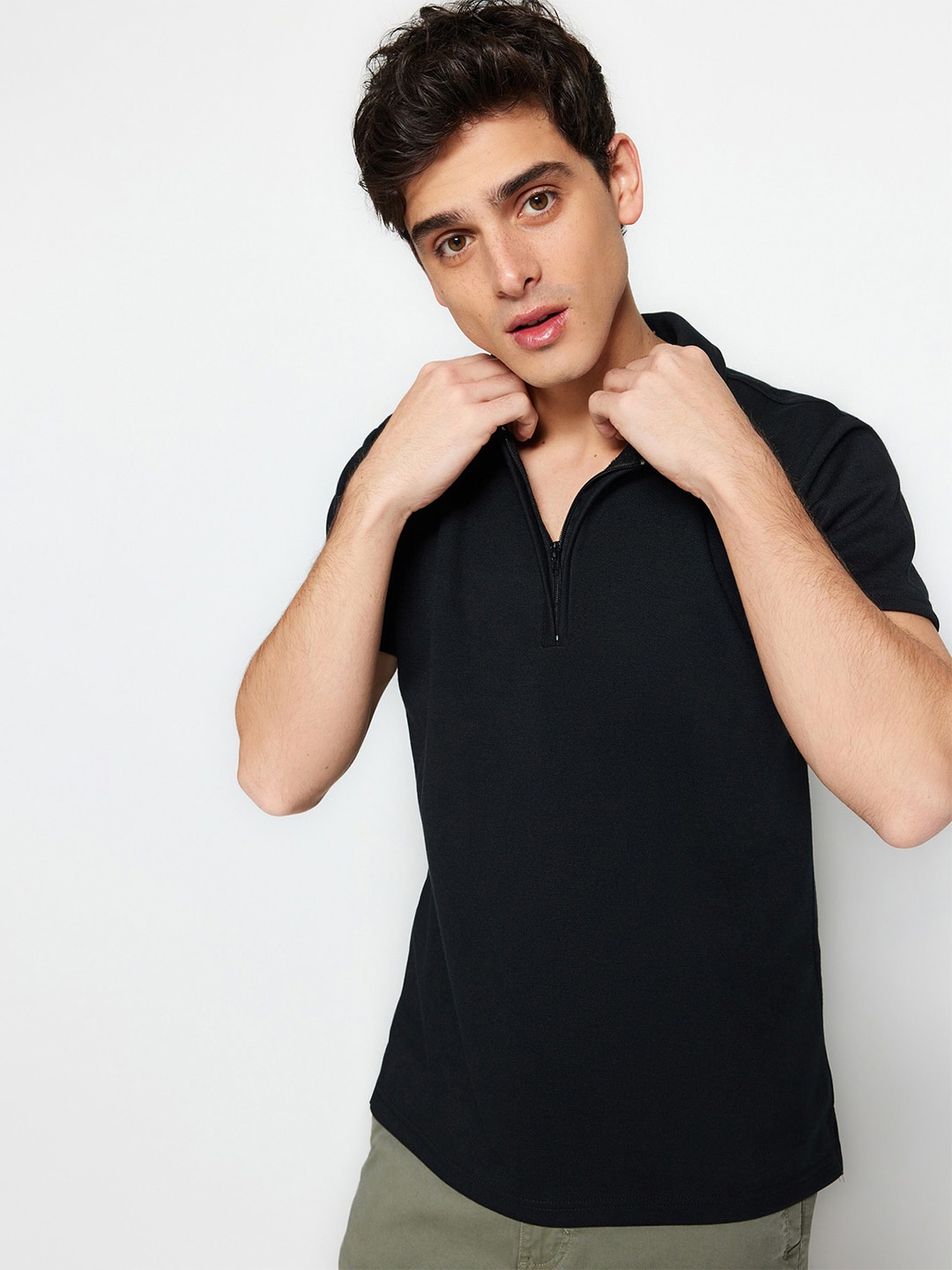 

Trendyol Polo Collar Short Sleeves T-shirt, Black