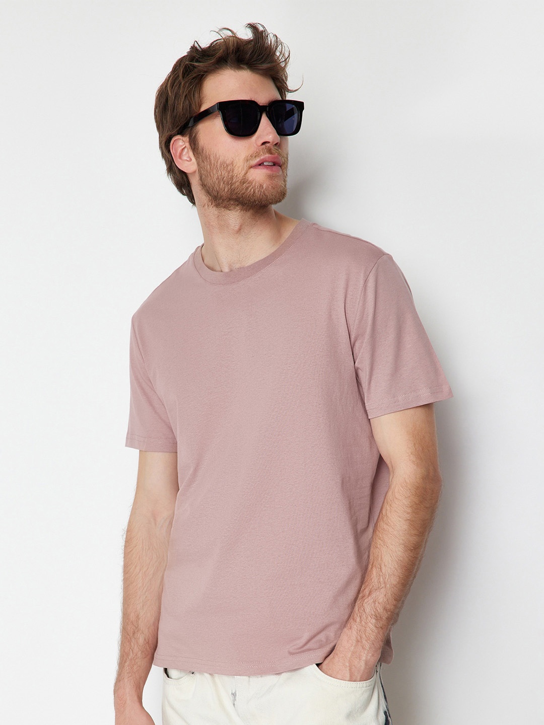 

Trendyol Round Neck T-shirt, Pink