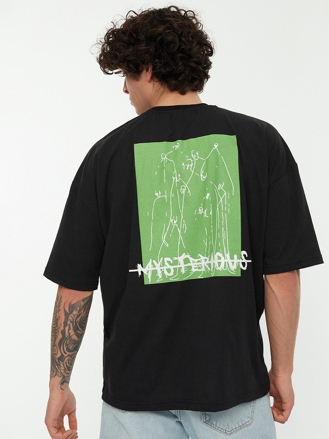 

Trendyol Printed Round Neck T-shirt, Black