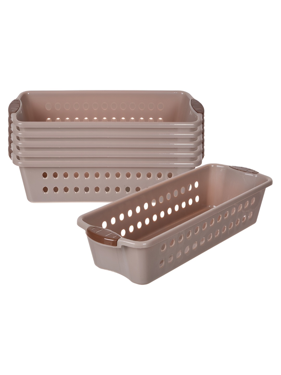 

Kuber Industries Peach-Coloured 6 Pieces Textured Multi-Utility Organisers