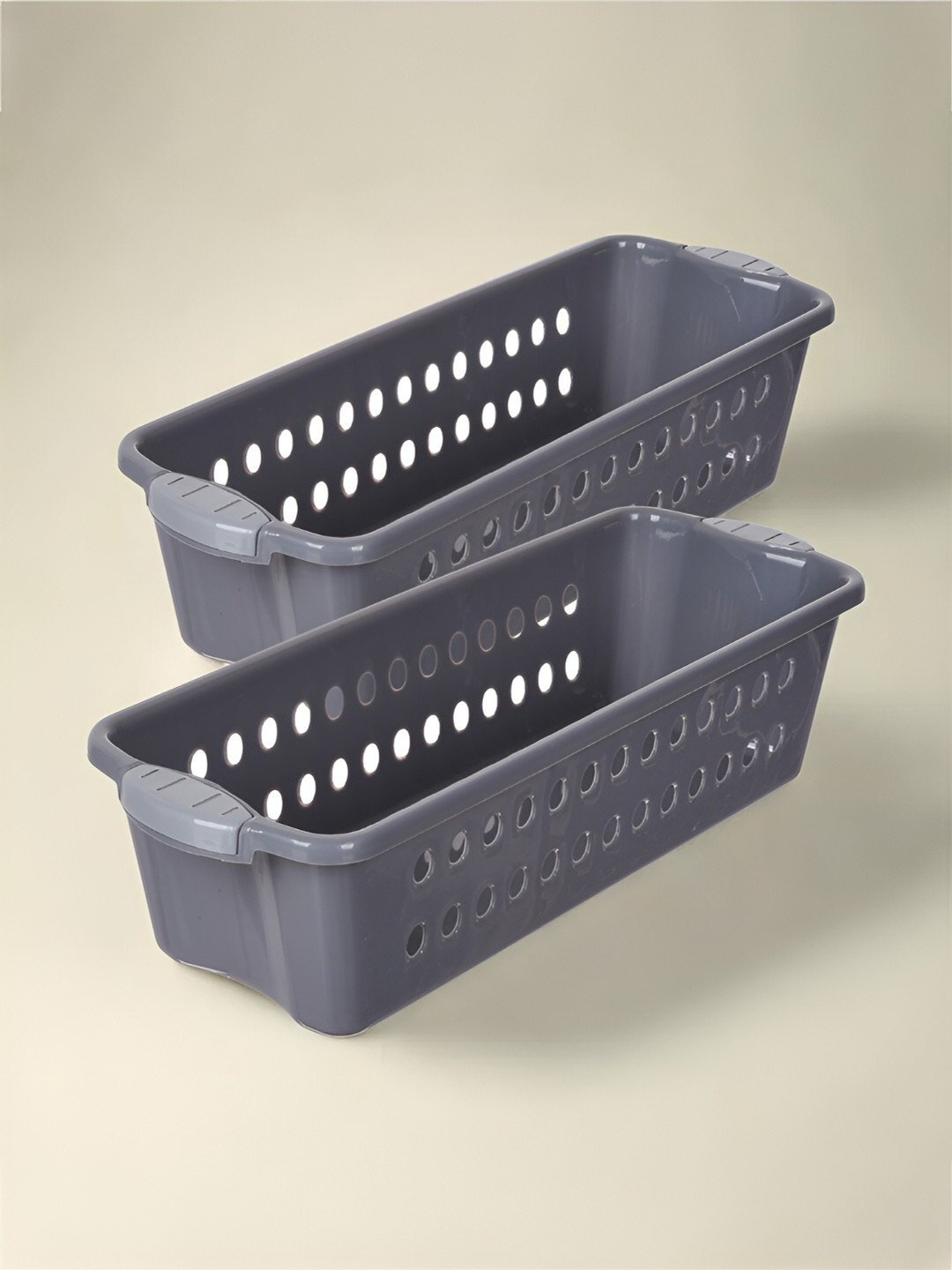 

Kuber Industries Grey 2 Pieces Textured Multi-Utility Organisers