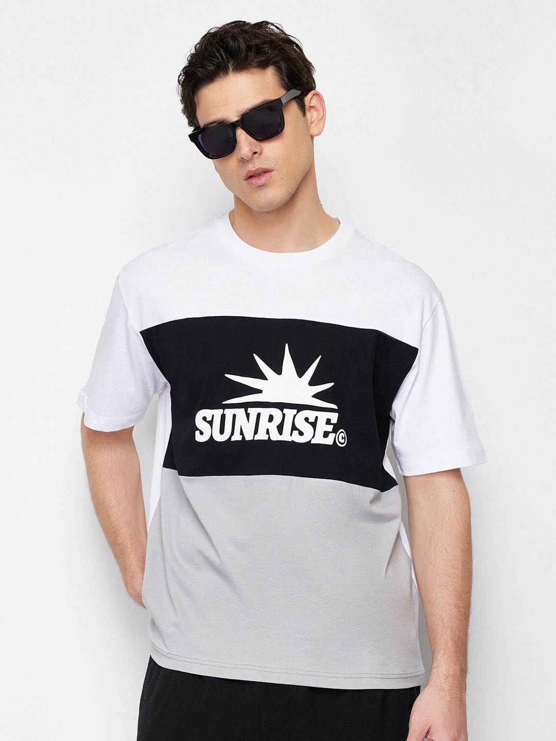 

Trendyol Typography Printed Round Neck T-shirt, White