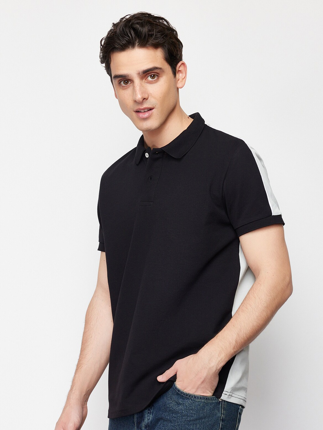 

Trendyol Polo Collar Short Sleeves Cotton T-shirt, Black