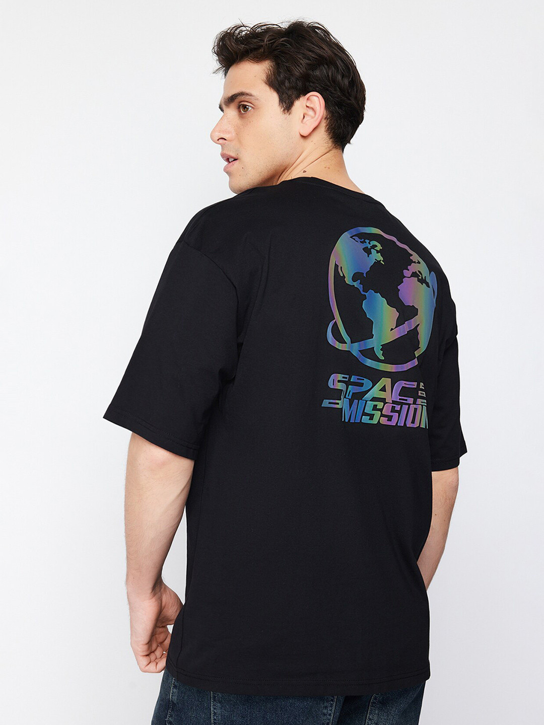 

Trendyol Printed Round Neck T-shirt, Black