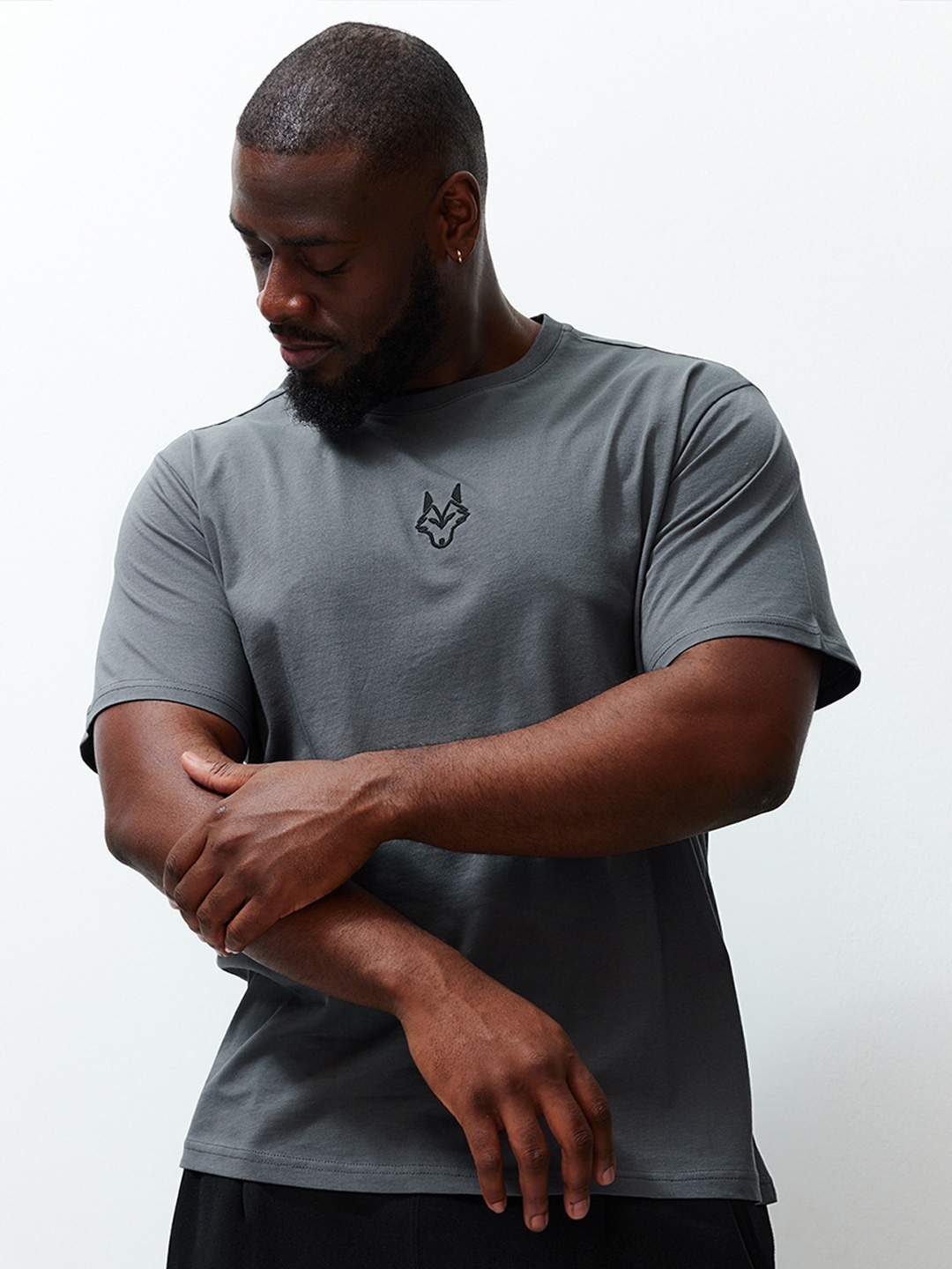 

Trendyol Printed Round Neck T-shirt, Grey