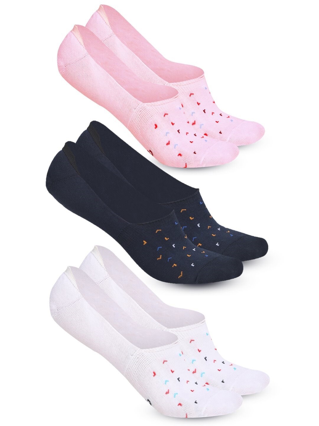 

Dollar Socks Men Pack Of 3 Cotton Shoe Liners Socks, Pink