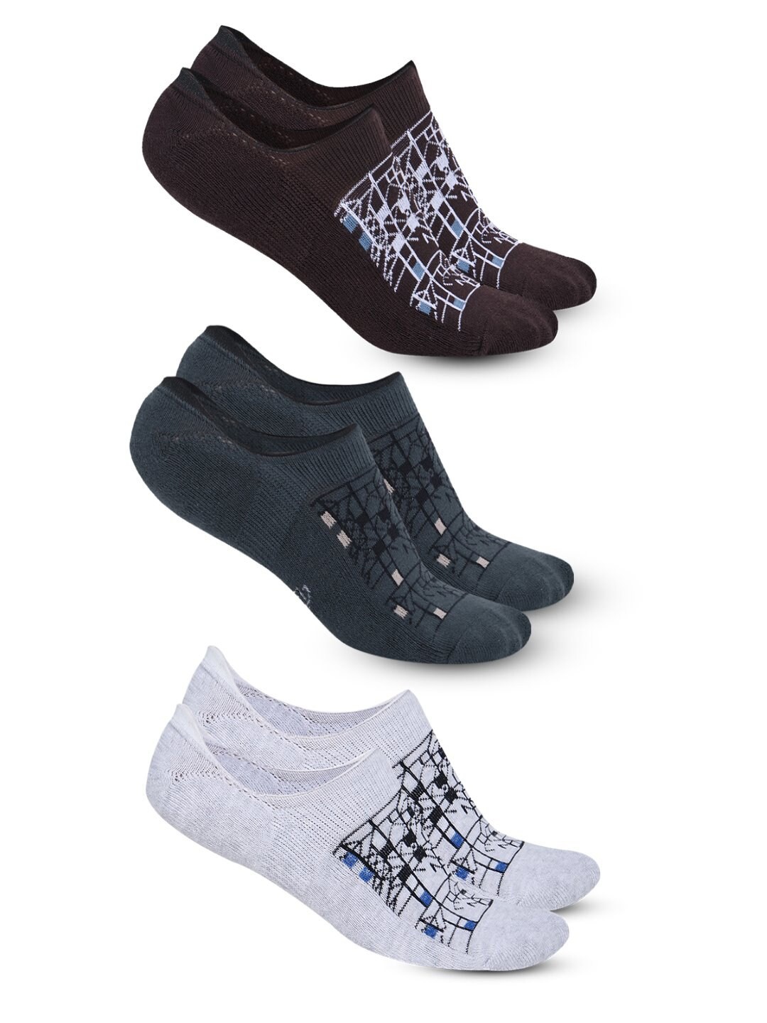 

Dollar Socks Men Pack of 3 Ankle Length Cotton Socks, Black